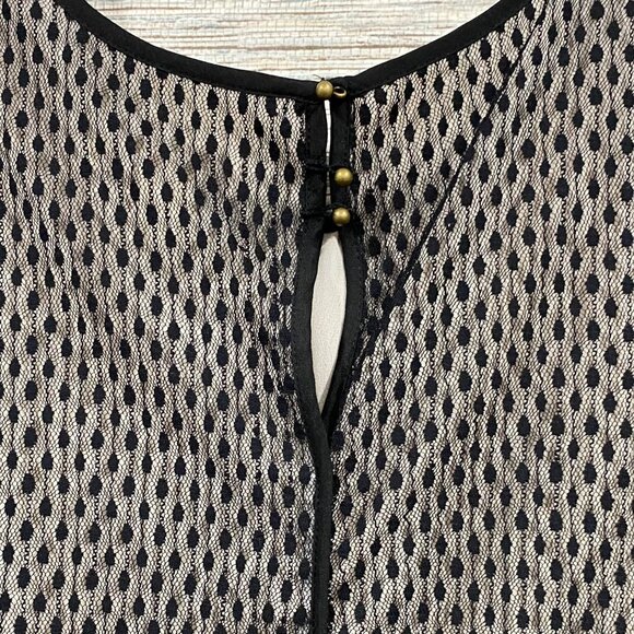 Cold water Creek Sheer Black Polka Dot Sleeveless Top Back Keyhole  Plus Size 22 - Picture 4 of 7